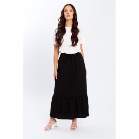 Пола Be You Crepe Tiered Maxi Skirt - Black пола,дамски,облекла,размер,be,you,crepe,tiered,maxi,skirt,black