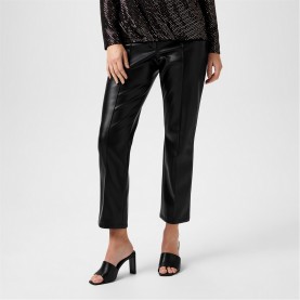 дамски,чорапогащи,и,клинове,biba,biba,pu,straight,leg,trouser,black