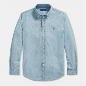 риза,с,дълъг,ръкав,облекла,на,разпродажба,мъжки,ризи,polo,ralph,lauren,chambray,long,sleeve,shirt,chambray