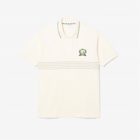 Блуза с яка Lacoste Men's Crest Short-Sleeve Polo Shirt - White XFJ блуза,с,яка,облекла,на,разпродажба,мъжки,тениски,lacoste,men's,crest,short,sleeve,polo,shirt,white,xfj