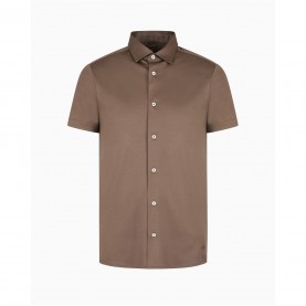 Риза EMPORIO ARMANI Men's Short-Sleeve Plain Shirt - Chocolate Chip риза,облекла,на,разпродажба,мъжки,ризи,emporio,armani,men's,short,sleeve,plain,shirt,chocolate,chip