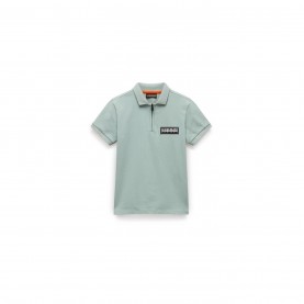Блуза с яка Napapijri Kids' Chamois White Heron Short-Sleeve Polo Shirt - Green Mil G1X блуза,с,яка,детски,3/4,панталони,napapijri,kids',chamois,white,heron,short,sleeve,polo,shirt,green,mil,g1x