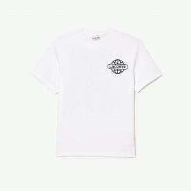 тениска,мъжки,тениски,lacoste,back,print,t,shirt,white,001
