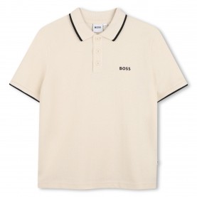 Блуза с яка Boss Kids Short Sleeve Polo Shirt - Sand блуза,с,яка,boss,kids,short,sleeve,polo,shirt,sand