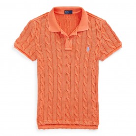 блуза,с,яка,дамски,топове,polo,ralph,lauren,cable,knit,polo,shirt,kona,orange
