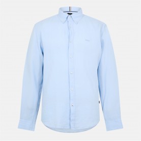 риза,облекла,на,разпродажба,мъжки,ризи,boss,men's,h,liam,long,sleeve,plain,shirt,lt,pas,blue,450