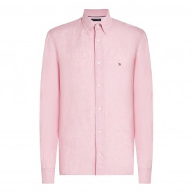 риза,облекла,на,разпродажба,мъжки,ризи,tommy,hilfiger,men's,pigment,dyed,long,sleeve,plain,shirt,classic,pink