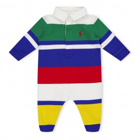 бебешка,пижама,детски,3/4,панталони,polo,ralph,lauren,striped,onesie,babies,multi