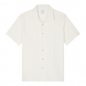 Риза PS Paul Smith Men's Seersucker Short-Sleeve Plain Shirt - White 02 риза,облекла,на,разпродажба,мъжки,ризи,ps,paul,smith,men's,seersucker,short,sleeve,plain,shirt,white,02