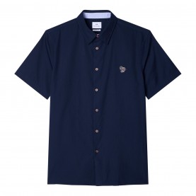 риза,облекла,на,разпродажба,мъжки,ризи,ps,paul,smith,men's,short,sleeve,plain,shirt,blue,48