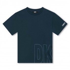 детска,тениска,детски,3/4,панталони,dkny,unisex,kids',logo,print,regular,fit,t,shirt,navy,84w
