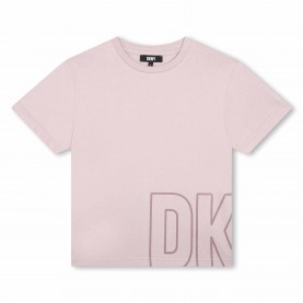 детска,тениска,dkny,unisex,kids,logo,print,regular,fit,t,shirt,lilac,902