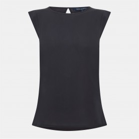 шапка,дамски,ризи,french,connection,polly,plains,capped,top,40,utility,blue