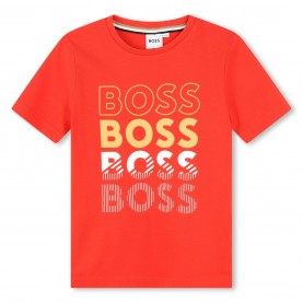 юношеска,тениска,детски,облекла,boss,bold,logo,t,shirt,juniors,red,997