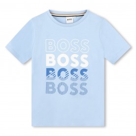 юношеска,тениска,детски,облекла,boss,bold,logo,t,shirt,juniors,pale,blue,783