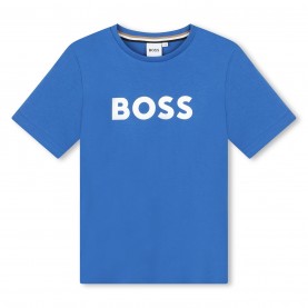 юношеска,тениска,детски,облекла,boss,large,logo,tee,juniors,elec,blue,872