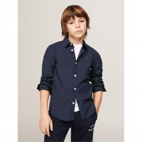 тениска,tommy,hilfiger,kids,long,sleeve,solid,stretch,t,shirt,twilight,navy