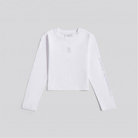 тениска,детски,3/4,панталони,juicy,couture,kids',diamond,long,sleeve,t,shirt,white,002