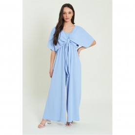 Комплект Be You 2 Piece Bandeau Jumpsuit and Cardi Set - Powder Blue комплект,дамски,поли,и,рокли,be,you,2,piece,bandeau,jumpsuit,and,cardi,set,powder,blue