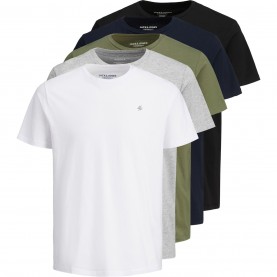 мъжка,тениска,jack,and,jones,5,pack,jxj,short,sleeve,t,shirt,mens,multi