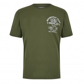 тениска,мъжки,тениски,replay,motorcycle,stuff,regular,fit,t,shirt,532,army