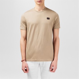 тениска,мъжки,тениски,paul,and,shark,basic,crew,neck,t,shirt,kakhi