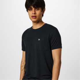 пижама,мъжки,пижами,jack,wills,men's,jw,lounge,pyjama,short,sleeve,top,washed,black