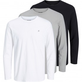 jack,and,jones,3,pack,crew,neck,long,sleeve,t,shirt,mens,white,grey,black