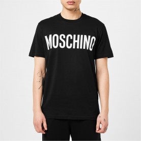 тениска,мъжки,тениски,moschino,men's,fantasy,regular,fit,t,shirt,fantasy,black