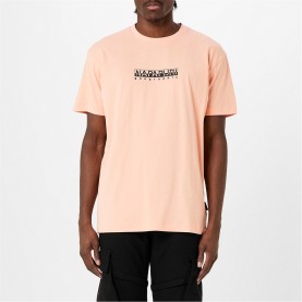 тениска,облекла,на,разпродажба,napapijri,small,box,logo,short,sleeve,t,shirt,salmon,pink