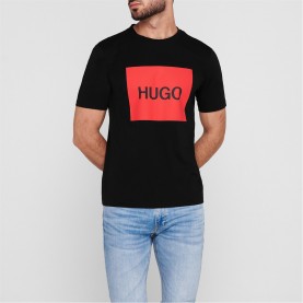 тениска,облекла,на,разпродажба,мъжки,тениски,hugo,dulive,box,logo,t,shirt,black,001