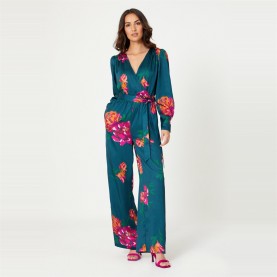 дамски,поли,и,рокли,дамски,облекла,размер,be,you,satin,floral,wrap,jumpsuit,multi