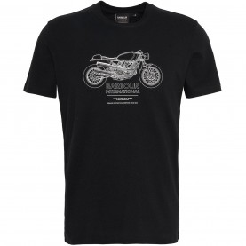Barbour International Morley Graphic T- Shirt - Black BK11 облекла,на,разпродажба,мъжки,тениски,barbour,international,morley,graphic,t,shirt,black,bk11