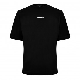 Тениска DSQUARED2 Men's Logo Regular Fit T-Shirt - Black тениска,мъжки,тениски,dsquared2,men's,logo,regular,fit,t,shirt,black