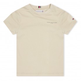 детска,тениска,детски,3/4,панталони,tommy,hilfiger,unisex,kids',mini,corp,logo,t,shirt,beige,aci
