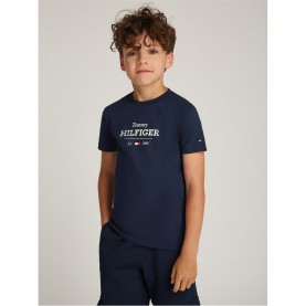 тениска,детски,3/4,панталони,tommy,hilfiger,kids',monotype,short,sleeve,t,shirt,navy,c1g