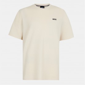 boss,mens,boss,bodywear,waffle,t,shirt,with,structured,design,beige