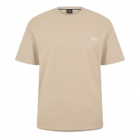 тениска,мъжки,тениски,boss,mens,boss,bodywear,waffle,t,shirt,with,structured,design,beige,275