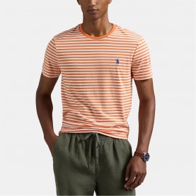 тениска,мъжки,тениски,polo,ralph,lauren,jersey,stripe,t,shirt,orange,white