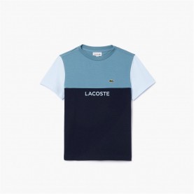 юношеска,тениска,детски,облекла,lacoste,logo,t,shirt,juniors,blue,multi,hji