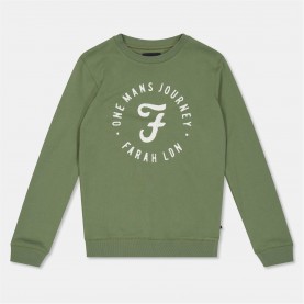 Farah Logo Crew Neck Jn99 - Green детски,3/4,панталони,детски,тениски,farah,logo,crew,neck,jn99,green