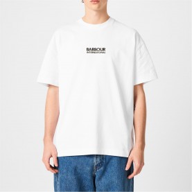 тениска,мъжки,тениски,barbour,international,oversized,collins,t,shirt,white,wh51