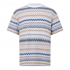 Тениска Missoni Mens Pattern Regular Fit T-Shirt - White SM9ER тениска,мъжки,тениски,missoni,men,s,pattern,regular,fit,t,shirt,white,sm9er