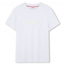 юношеска,тениска,детски,облекла,hugo,logo,t,shirt,juniors,white,10p