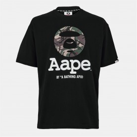 тениска,облекла,на,разпродажба,мъжки,тениски,aape,aape,moon,face,tee,sn52,black