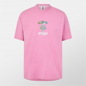 тениска,облекла,на,разпродажба,мъжки,тениски,aape,aape,aape,basic,tee,sn52,pink