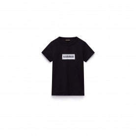 Тениска Napapijri Kids' Regular Fit T-Shirt - Black 041 тениска,детски,3/4,панталони,napapijri,kids',regular,fit,t,shirt,black,041