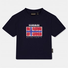 Тениска Napapijri Kids' Sella Short-Sleeve T-Shirt - Blue Marine 176 тениска,детски,3/4,панталони,napapijri,kids',sella,short,sleeve,t,shirt,blue,marine,176