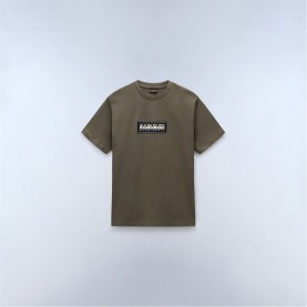 Мъжка тениска Napapijri S-Box Logo SS Tee Mens - Tea Leaf мъжка,тениска,мъжки,тениски,napapijri,s,box,logo,ss,tee,mens,tea,leaf