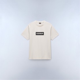 Мъжка тениска Napapijri Nap Box Logo Short Sleeve T-shirt Mens - Beige N1J мъжка,тениска,облекла,на,разпродажба,мъжки,тениски,napapijri,nap,box,logo,short,sleeve,t,shirt,mens,beige,n1j